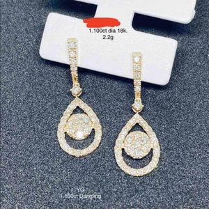 1.10 Real Diamond Earring in 18k yellow gold